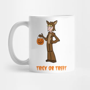 Halloween trick or treat wolf costume cartoon Mug